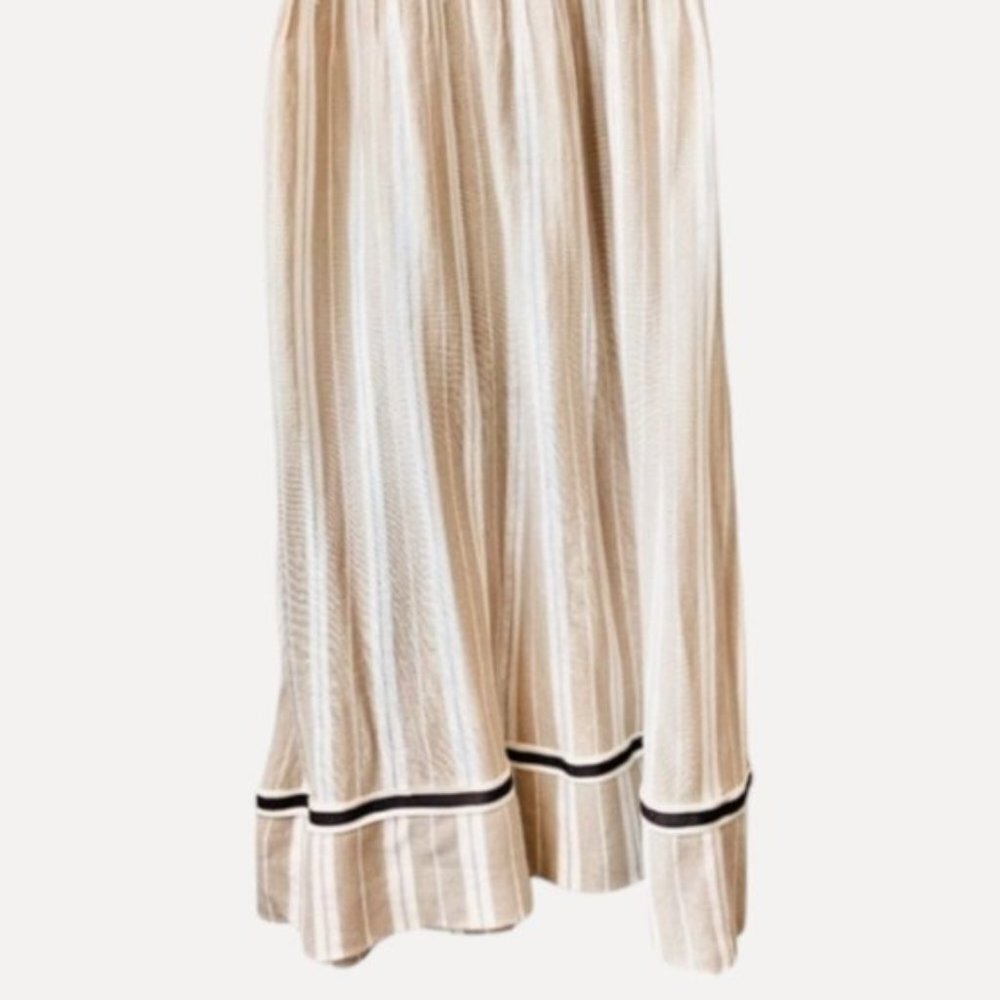 Vintage Tristan Maxi Pleated Striped Strappy Dress - Picture 5 of 13